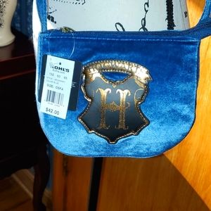 Harry Potter blue velvet cross body purse
